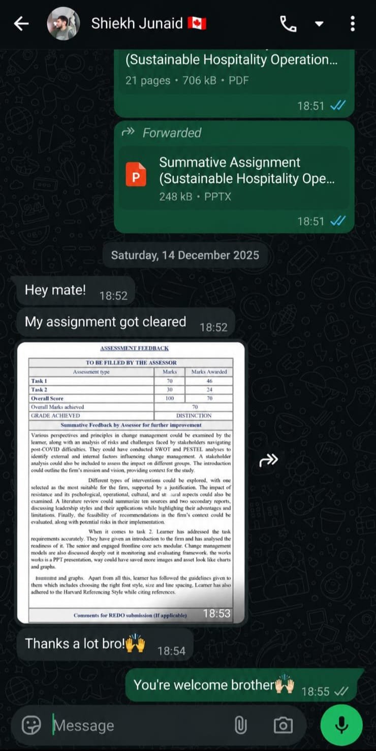 Testimonial screenshot