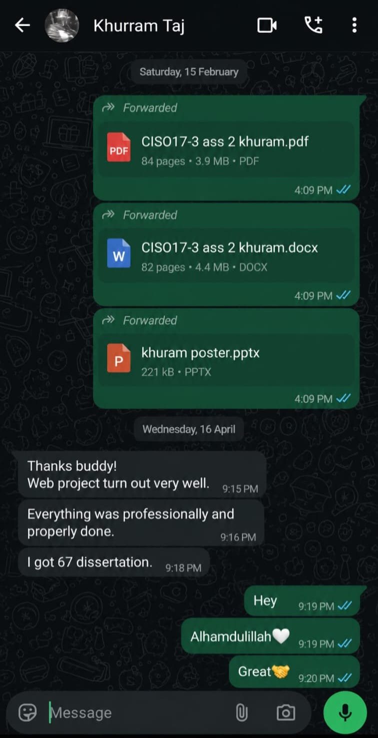 Testimonial screenshot