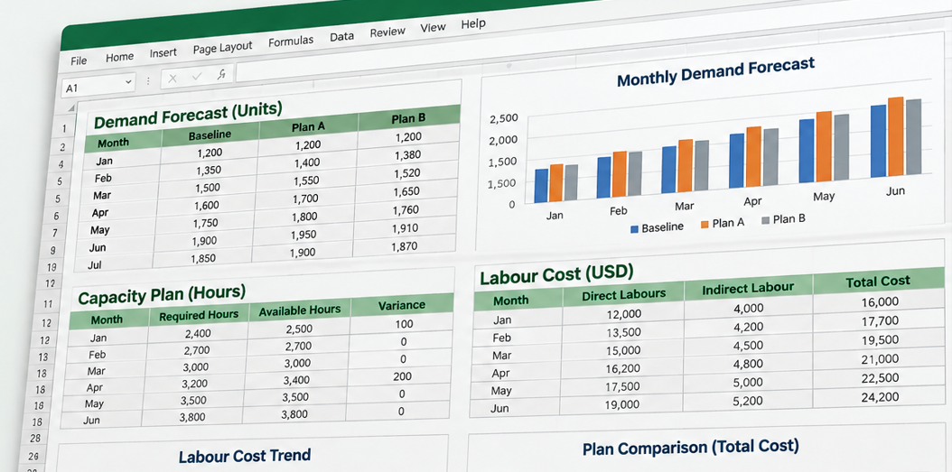 Demand Forecasting & Capacity Planning Model